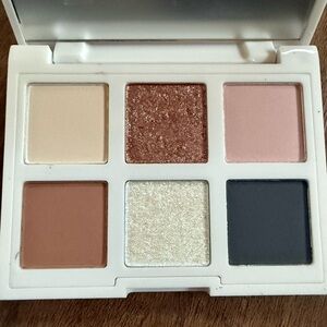 Neutral & Shimmer 6-Color Eyeshadow Palette - Pink, Brown, Champagne, Black